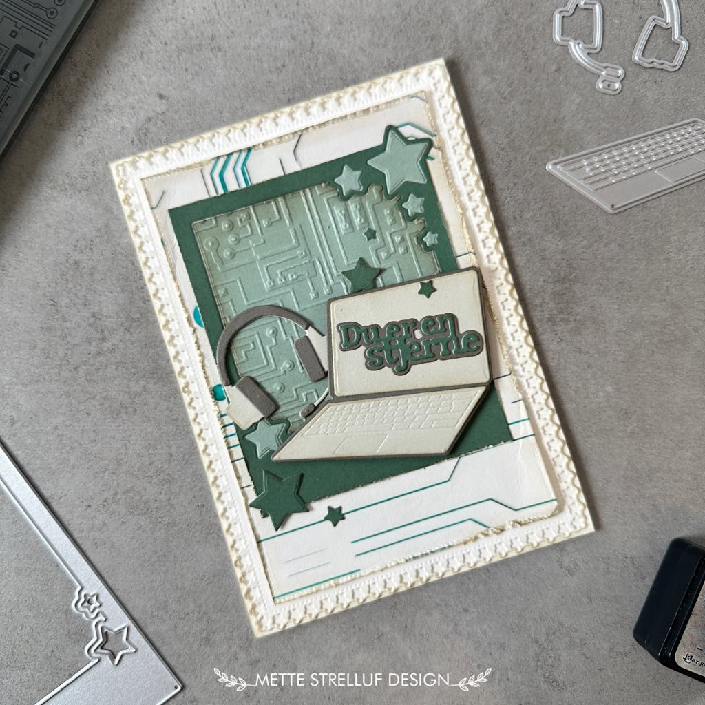 Kort med flere forskellige embossing effekter