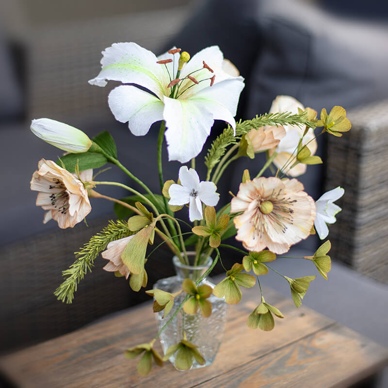 papir blomster buket