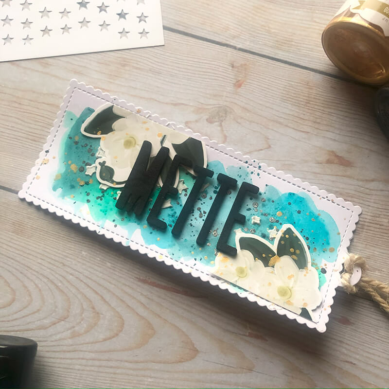 Mixed media på bordkort
