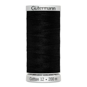 Gtermann - Quiltetrd - Sulky Cotton 12 - 200 m - Sort 1005