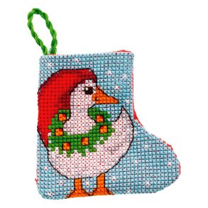 Broderi Kit - Julegsen - 7x7cm
