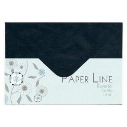 Paper Line - Kuvert, C6 - Sort