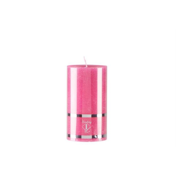 Bloklys - Rustik - Pink - 7 x 8,5 cm