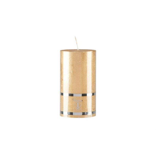 Bloklys - Rustik - Champ/Guld - 7 x 8,5 cm