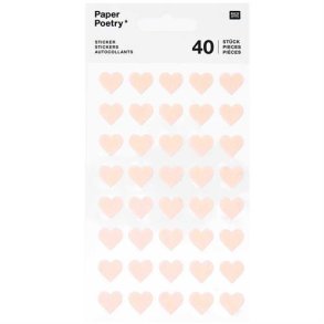 Felt Stickers / Klistermrker - Hearts / Hjerter - Blush - 08792.71.66