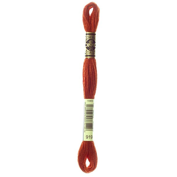 DMC Broderigarn - Nr 919 - Rustrd - 8 m.
