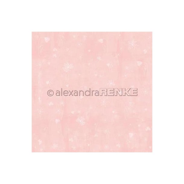 Alexandra Renke - Karton - Artist Flowers on Calm Soft Pink - Blomster Lyserd