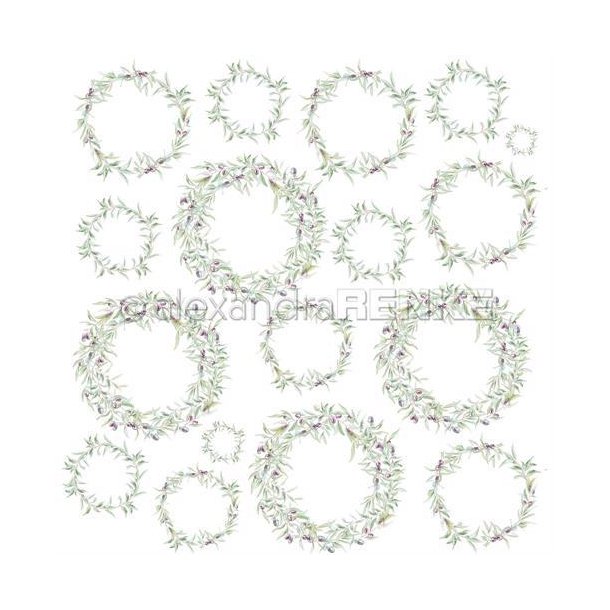 Alexandra Renke - Karton - Olive wreaths - Oliven kranse - 102681