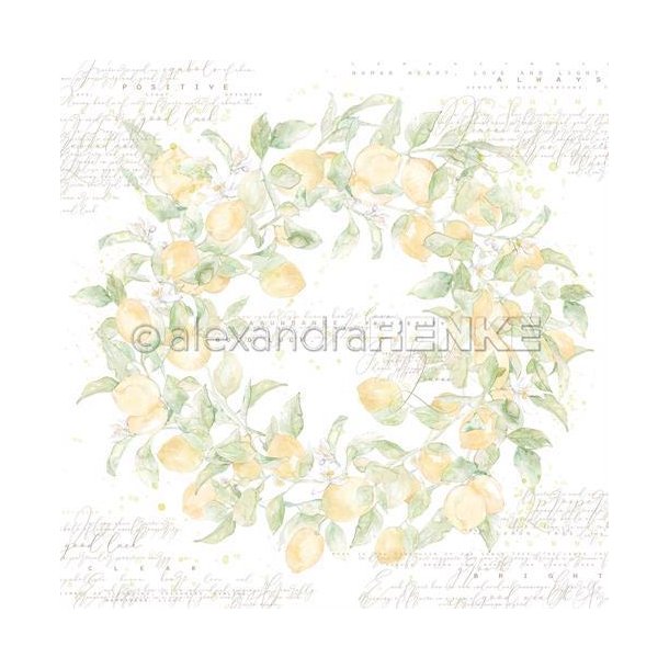 Alexandra Renke - Karton - Lemon wreath - Citron krans - 102703