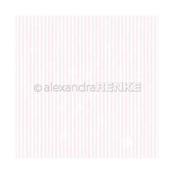 Alexandra Renke - Karton - Narrow stripes Magnolia - Tynde striber lyserd