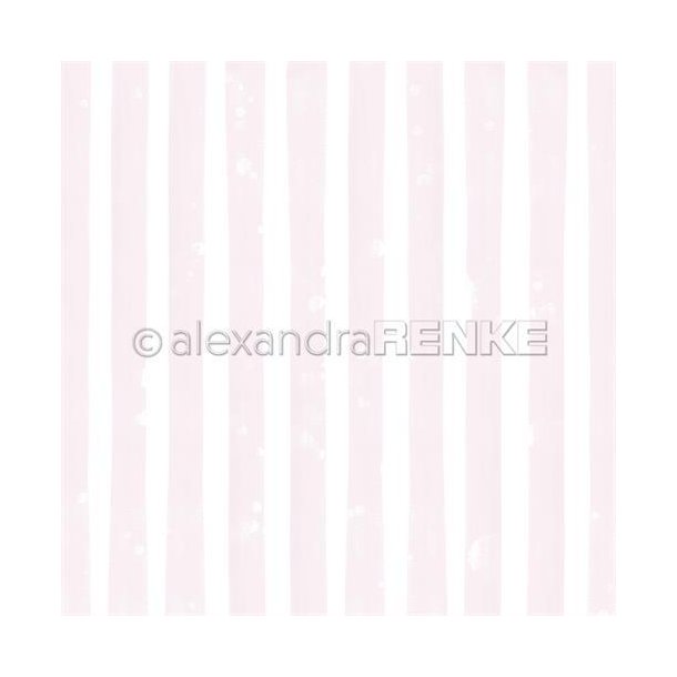 Alexandra Renke - Karton - Wide stripes Magnolia - Brede striber lyserd