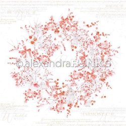 Alexandra Renke - Karton - Christmas Wreath with Winter Bunny - Julekrans med Kaniner