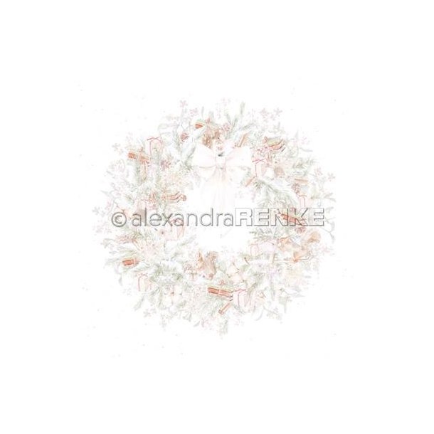 Alexandra Renke - Karton - Christmas Wreath with Squirrels - Julekrans med egern