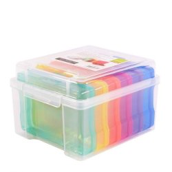 Vaessen - Colourful storage box with 6 cases / Kasse m. 6 farvede kasser