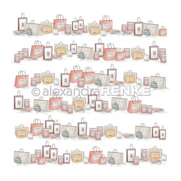 Alexandra Renke - Karton - Rows of Shopping Bags / Shopping Poser - 10.2221