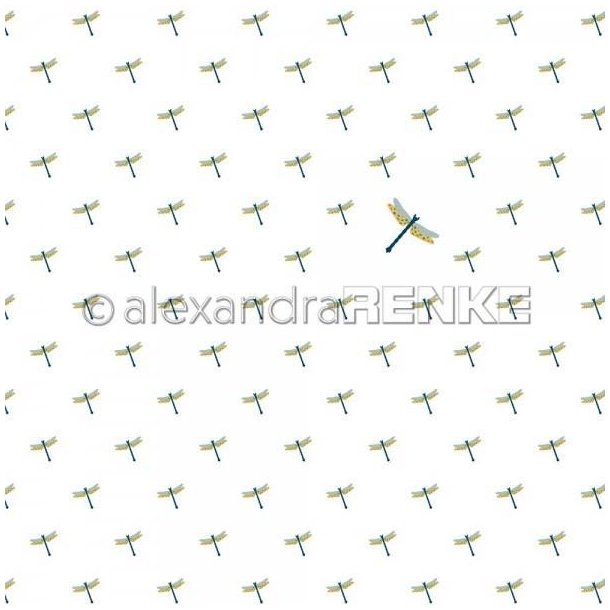 Alexandra Renke - Karton - Folk Art - Dragonfly swarm / Guldsmed - 10.2341