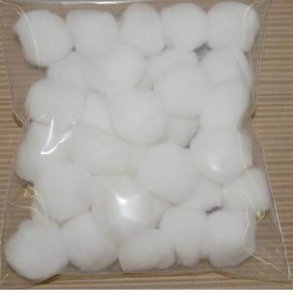 Pom Pom - Hvid - 6 mm - 100 stk