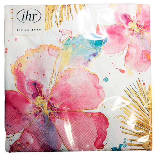 IHR - Frokostservietter - Flamingo Fever Flower Cream