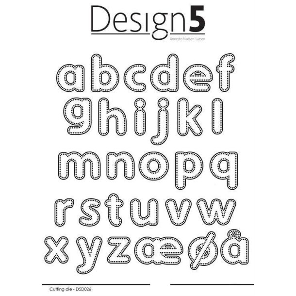 Design5 - Die - Dotted Små bogstaver - D5D026