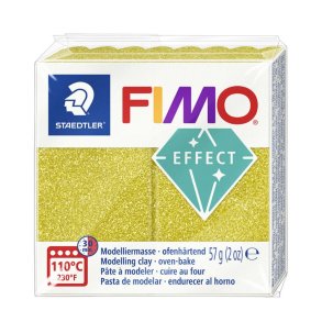 Fimo - Effect - Modellermasse - Glitter Guld - 57 gr.