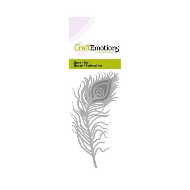 CraftEmotions - Die - Peacock Feather - Pfugl Fjer