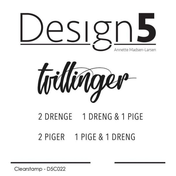 Design5 - Stempel - Tvillinger - D5C022