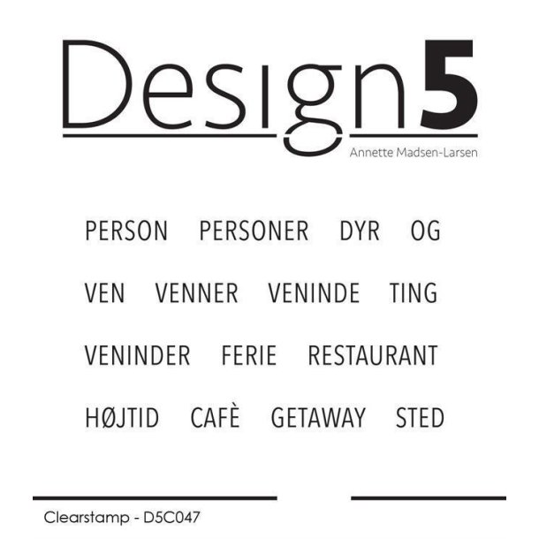 Design5 - Stempel - Personer m.m. - D5C047