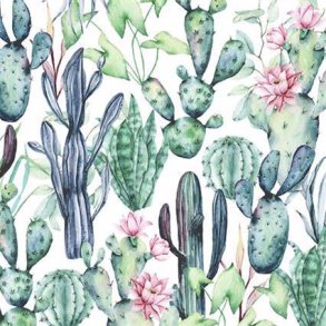 Ambiente - Frokostservietter - Watercolour cacti
