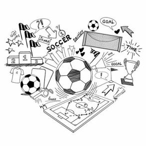 Ambiente - Frokostservietter - Soccer doodle / Fodbold tegninger