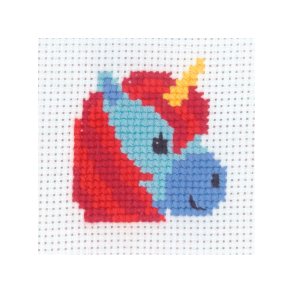 Broderi Kit - Enhjrning - 8x8cm