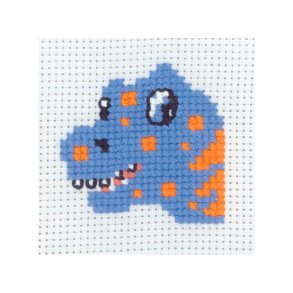 Broderi Kit - Dinosaur - 8x8cm