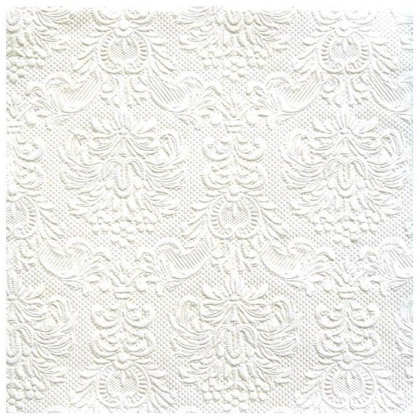 Elegance Middagsservietter -  White - 15 stk.