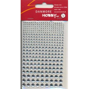 Danmore Hobby - Selvklbende Rhinsten Mix - Klar - 1850