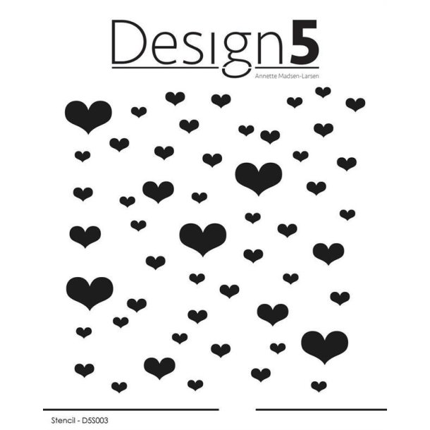 Design5 - Stencil - Hearts - D5S003