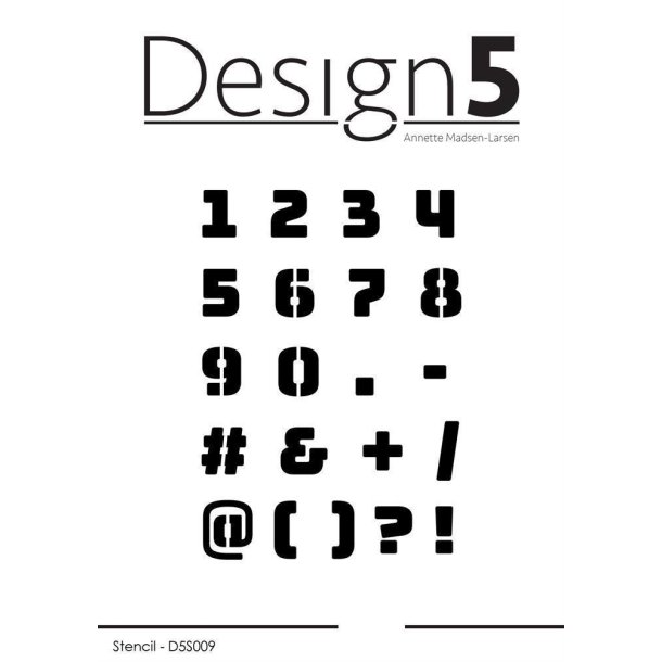 Design5 - Stencil - Numbers - D5S009