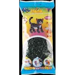 Hamaperler - Midi - 6000 stk - Mrkegrn