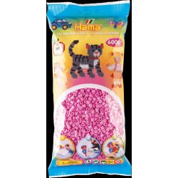 Hamaperler - Midi - 6000 stk - Pastel pink