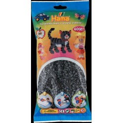 Hamaperler - Midi - 6000 stk - Mrkegr