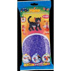 Hamaperler - Midi - 6000 stk - Transp. lilla