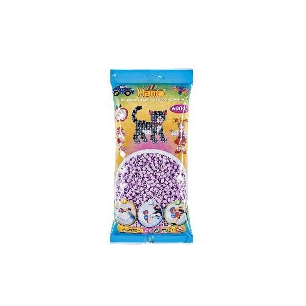 Hamaperler - Midi - 6000 stk - Pastel Lilla
