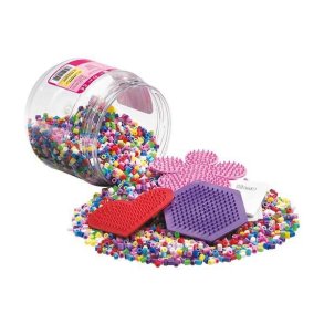 Hamaperler - Midi - 4000 Stk  3 plader - Pink Dse