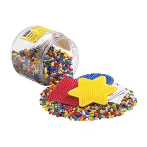 Hamaperler - Midi - 4000 Stk  3 plader - Gul Dse