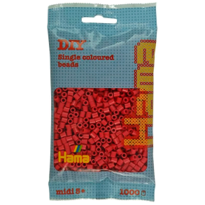 Hamaperler - Midi - 1000 stk - Kirseb�rr�d