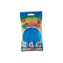 Hamaperler Midi - 1000 stk - Transparent blgrn