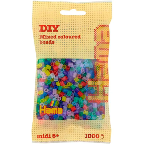 Hamaperler - Midi - 1000 stk. - Transp. Mix