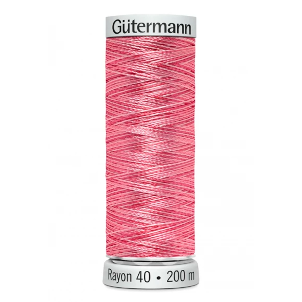 Gtermann - Maskinbroderitrd - Sulky Rayon - Viskose - 200 m - Lyserd Multifarvet 2101
