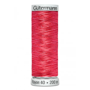 Gtermann - Maskinbroderitrd - Sulky Rayon - Viskose - 200 m - Lyserd Multifarvet 2102