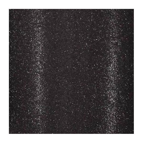 Vaessen Creative - Selvklbende Glitter Papir - Sort