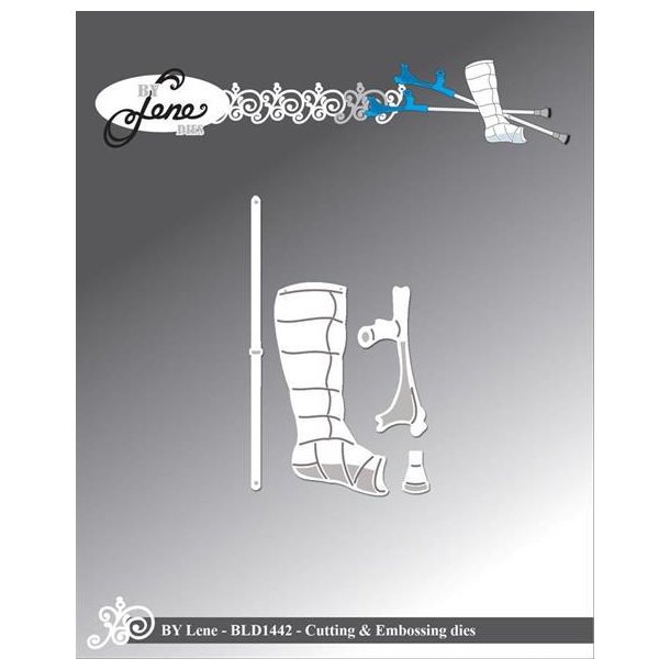 By Lene - Die - Plaster Bone / Ben i Gips og Krykker - BLD1442
