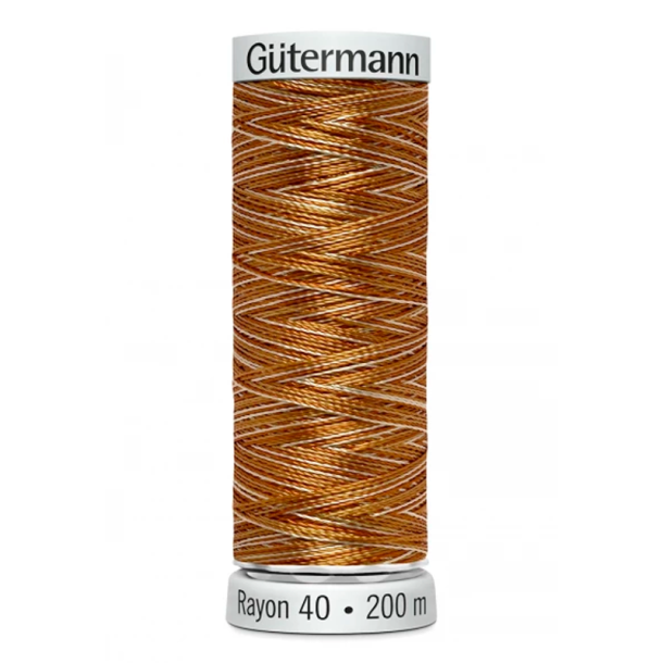 Gtermann - Maskinbroderitrd - Sulky Rayon - Viskose - 200 m - Brun Multifarvet 2119